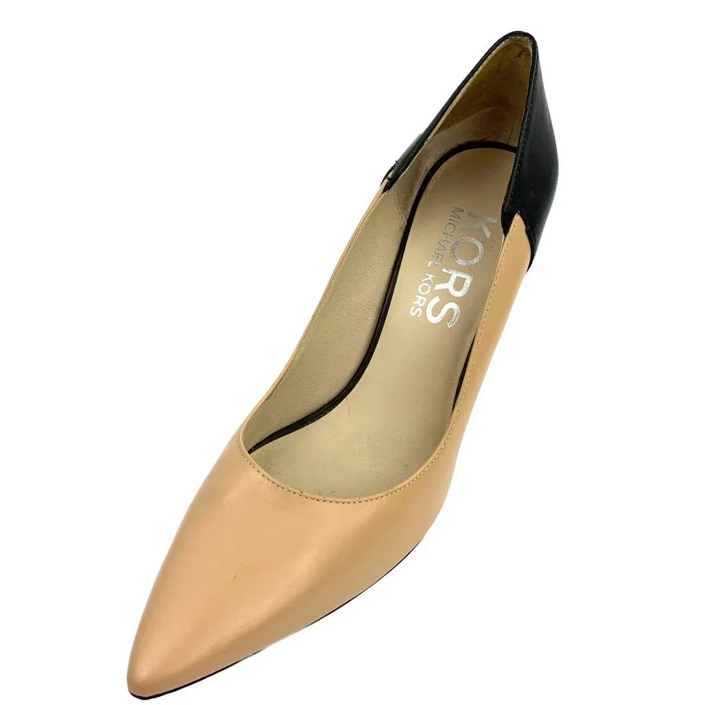 KORS Michael Kors Two-Toned‎ Leather Classic Pumps